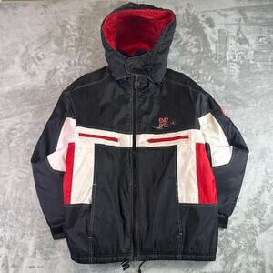 Vintage Nebraska Cornhuskers Jacket Mens L Red Black NCAA Football Pro Player